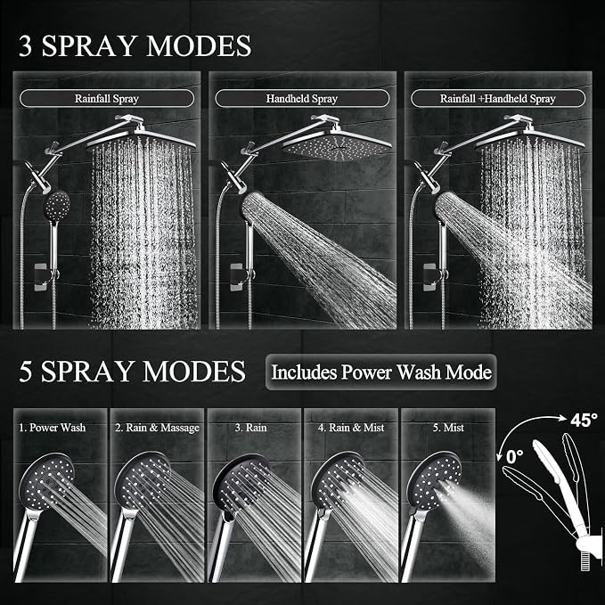 Veken 14" Wide Rain Shower Head - Image 4