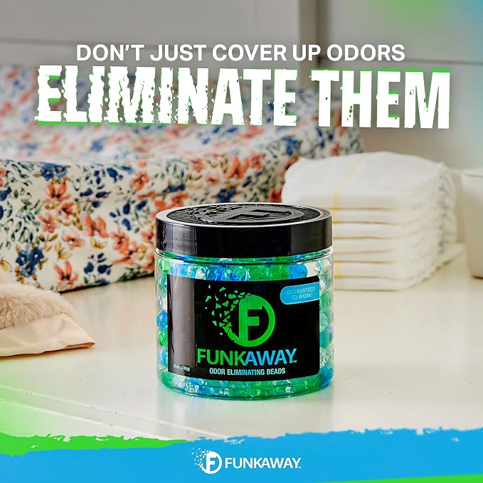FunkAway Odor Eliminating Beads, 12 oz., 6 Pack, Supercharged Odor Absorbing - Image 2