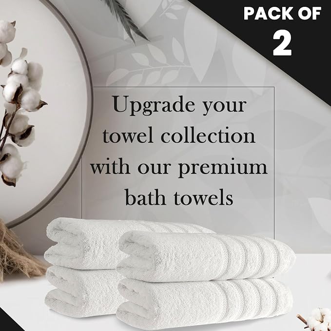 HALLEY Turkish 4 Pack Premium Bath Towels 650 GSM Highly Absorbent Super Soft - Image 4