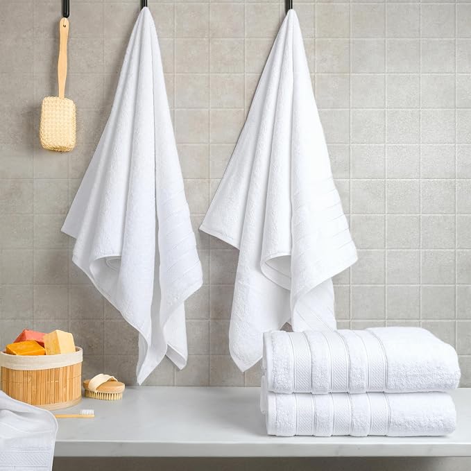 American Soft Linen Salem 100% Cotton Turkish 4 Piece Bath Towels - Image 3