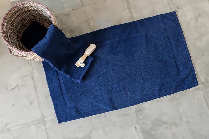 SALBAKOS 100% Turkish Cotton Bath Mat Set 2-Piece - Image 3