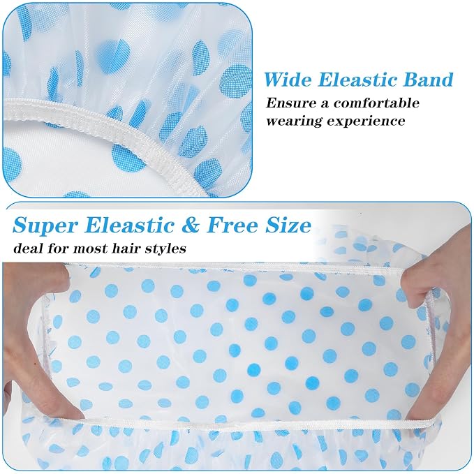 15 Pcs Large Plastic Shower Caps - Image 4