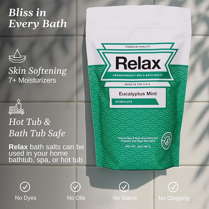Relax Spa & Bath, Epsom & Dead Sea Salts, Aromatherapy Bath Salts - Image 3
