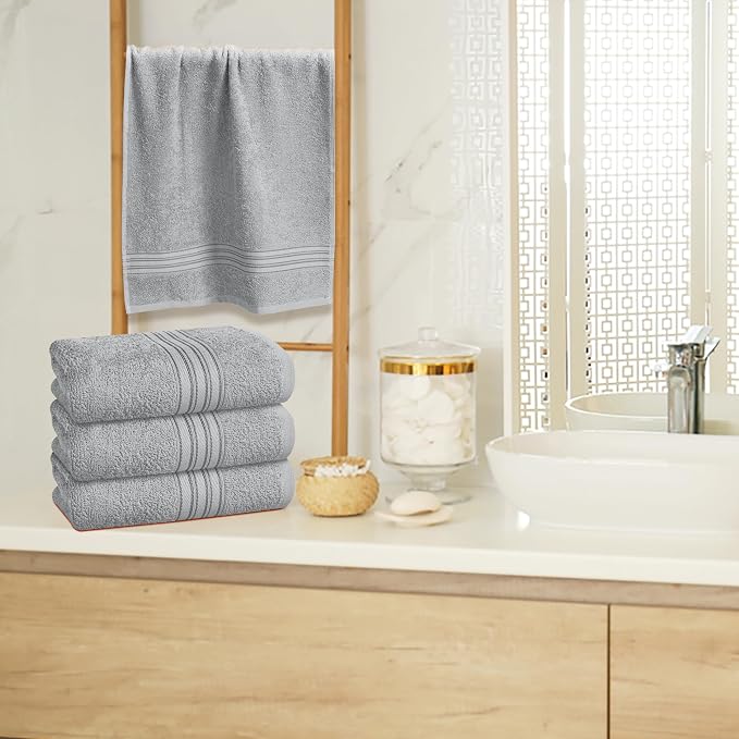 BOUTIQUO Ultra Soft Cotton 6 -Piece Hand Towel Set 16x24 Inch, Spa & General - Image 4