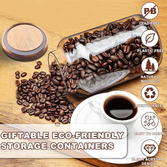 Large Glass Coffee Storage Jar - Image 5