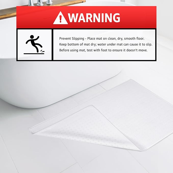 American Soft Linen Bath Rug, 17 in 24 in 100% Cotton Bath Mats Rugs - Image 4