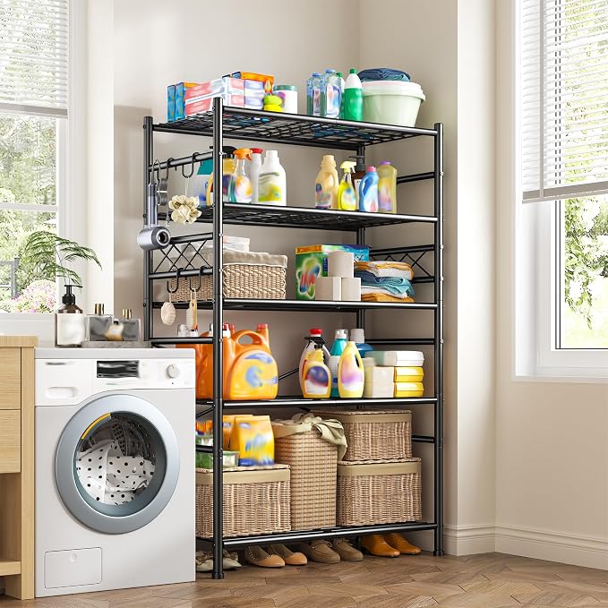 Storage Shelves 5-Tier Large Capacity Metal Shelving - Image 7