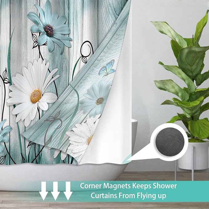No Hook Shower Curtain Set - Image 4