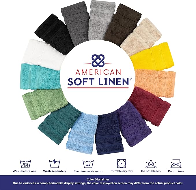 American Soft Linen Bath Rug, 20 in 34 in 100% Cotton Bath Mats Rugs - Image 8