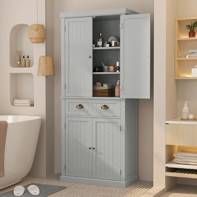 72" Kitchen Pantry, Tall Storage Cabinets - Image 9