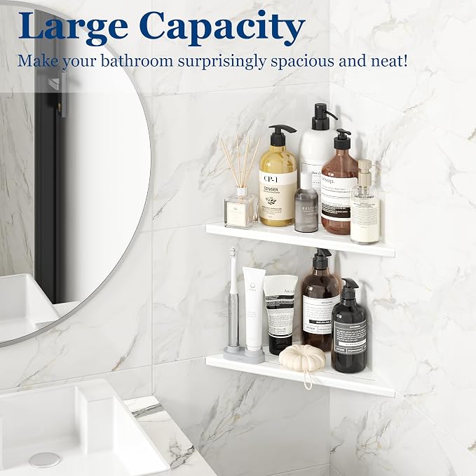 Corner Shower Shelves, 10” Recessed Tile Shower Shelf, 304 Stainless Steel - Image 4