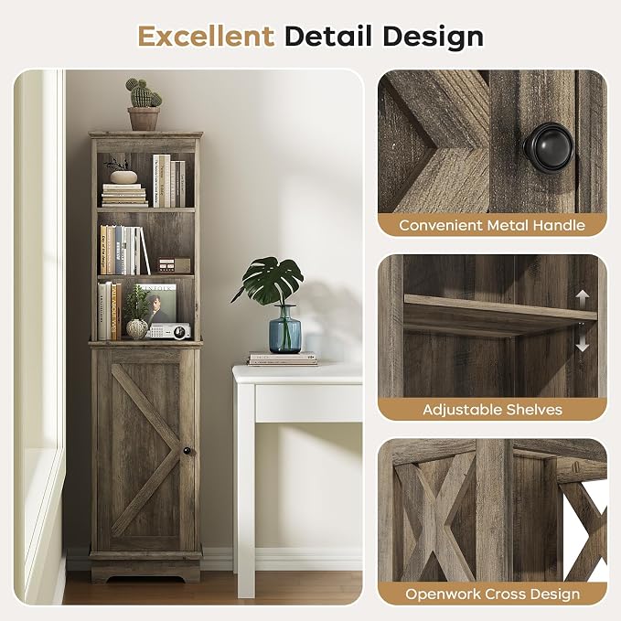 Narrow Bathroom Storage Cabinet - Image 3