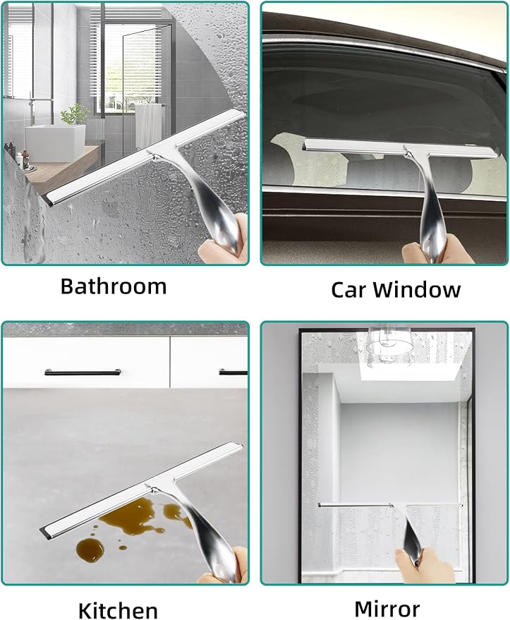 All-Purpose Stainless Steel Shower Squeegee Come - Image 7