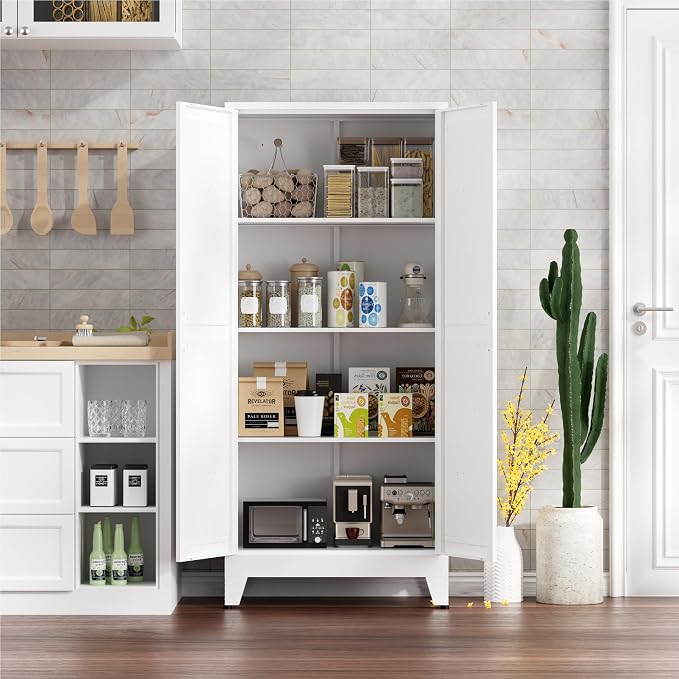 61" Tall Metal Kitchen Pantry Storage Cabinet - Image 2