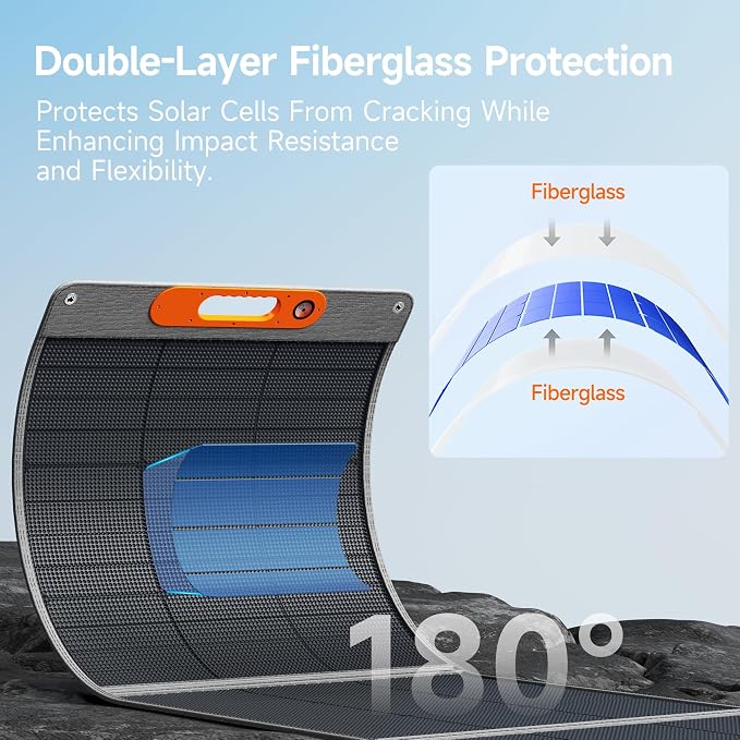 280W Portable Solar Panel for Power Station, 25.8% High Efficiency HPBC Solar - Image 4