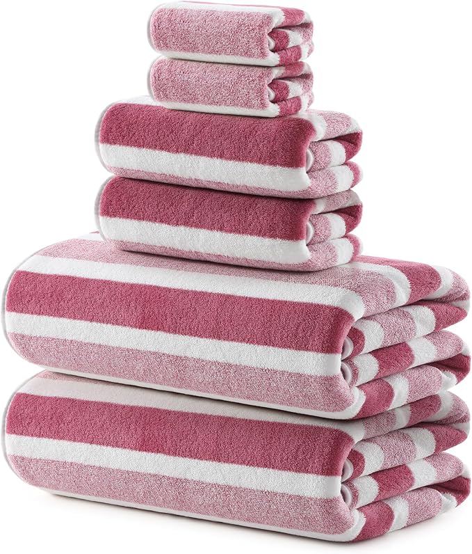REDKISS Ultra Soft Bath Towel Set 6-Piece 35"x70" | 100% Microfiber, Highly by REDKISSOnline