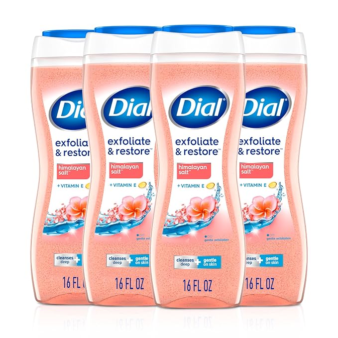 Dial Body Wash, Exfoliate & Restore Himalayan Salt, 16 Fl Oz, Hydraclean by DialSoap