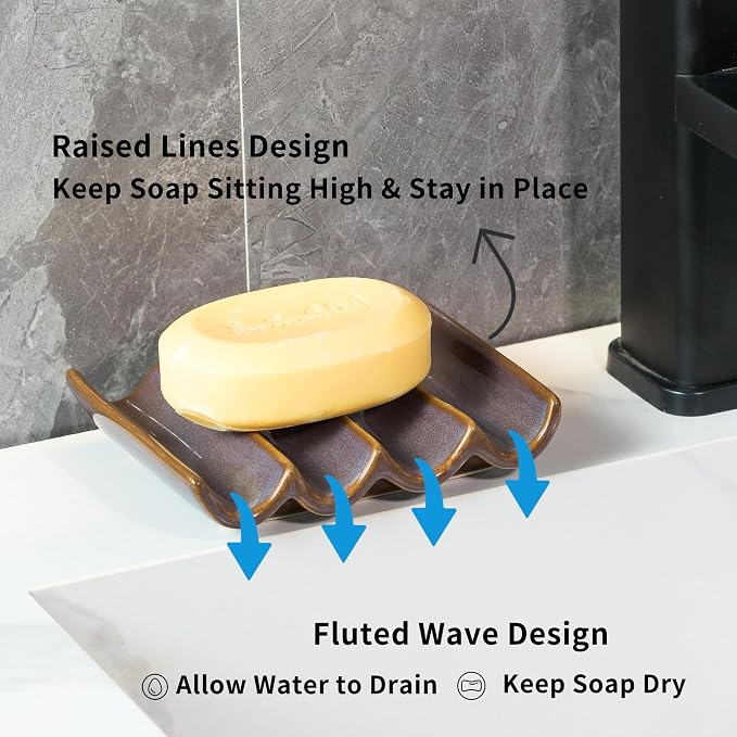Ceramic Bar Soap Dish and Savers - Image 4