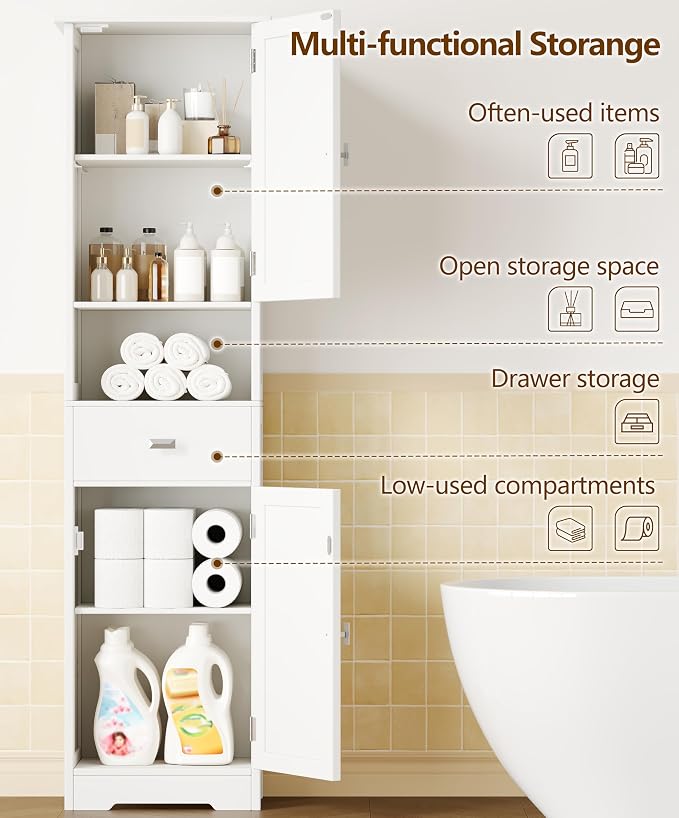 Akxoml Tall Bathroom Storage Cabinet - Image 4