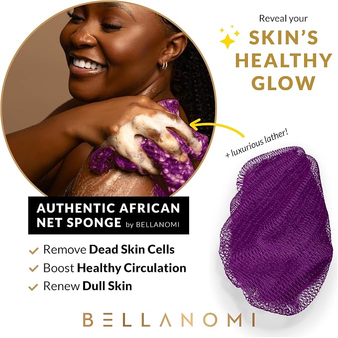 Bellanomi African Exfoliating Net Sponge, Ethically sourced from Nigeria - Image 5