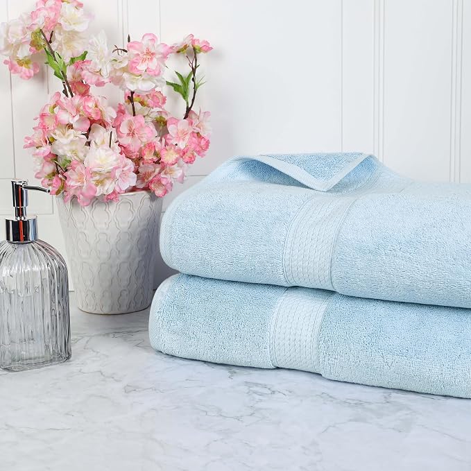 Superior Egyptian Cotton Pile Bath Sheet Set of 2, Ultra Soft Luxury Towels by SUPERIOR