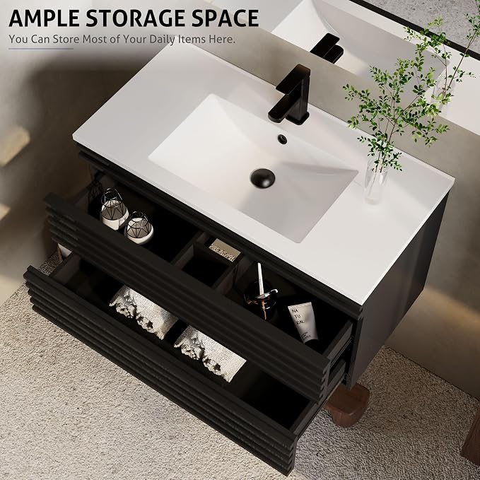 eclife 36" Floating Bathroom Vanity - Image 4