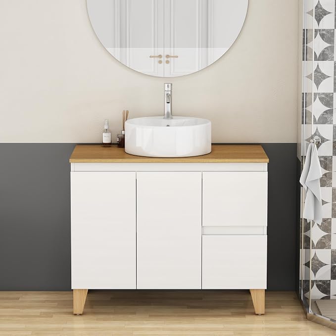 36-Inch Bathroom Vanity with Ceramic Sink Combo, Freestanding Bathroom Vanities - Image 3