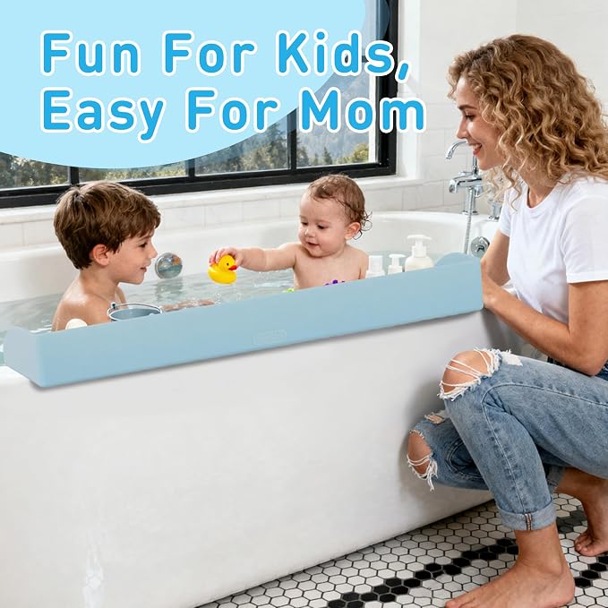 Roslim Splash Guard for Bathtub, Silicone Tub Water Splash Guard - Image 6