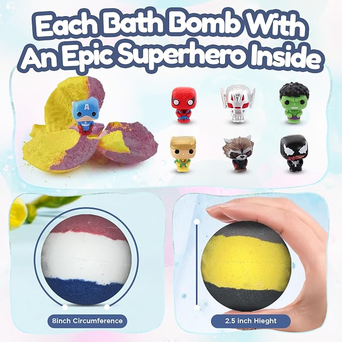 EvolutionUSA Black Epic Superhero Bath Bombs - Image 8