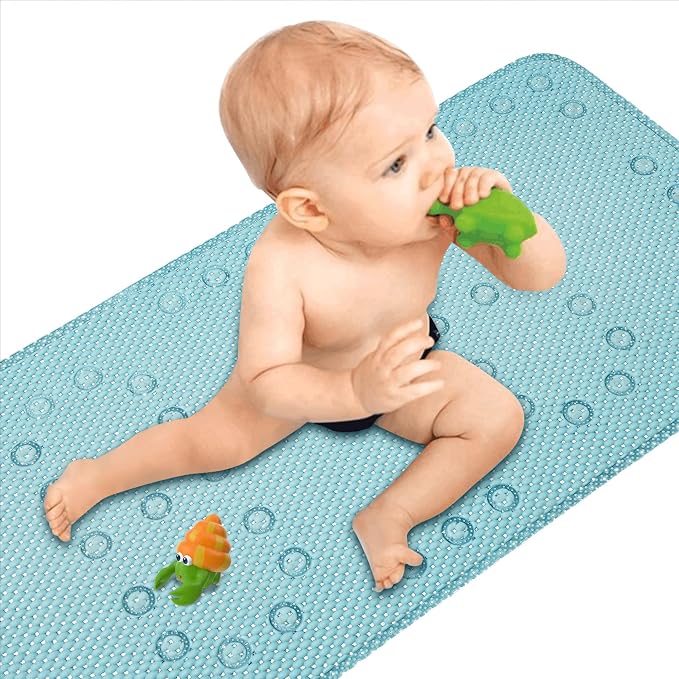 Bathtub Mat Non Slip Ivory 36” X 17” Shower Mat Soft Foam Bath Mats - Image 8
