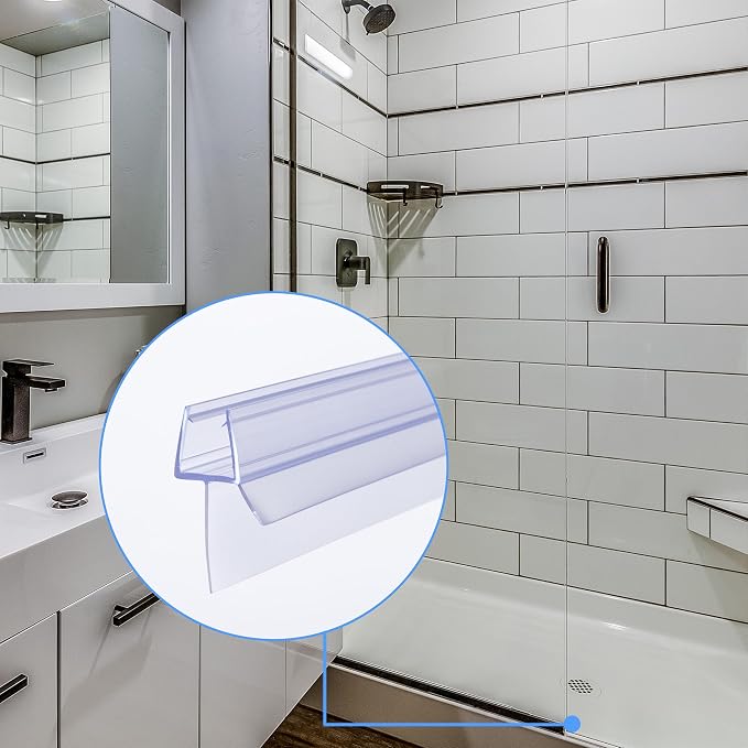 Shower Door Bottom Seal 2-Pack 1/4" x 39" Frameless Glass Shower Door Seal - Image 8