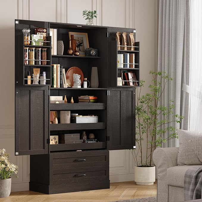 ONBRILL 71" Tall Farmhouse Kitchen Pantry Cabinet - Image 8