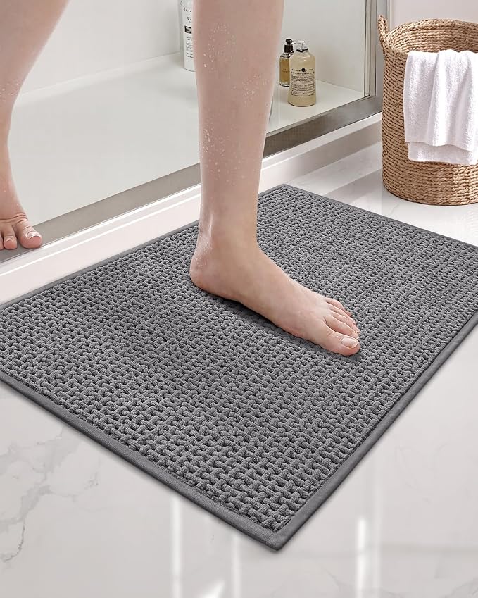 Color&Geometry Rubber Backed Waffle Bath Mat Non Slip Machine Washable Bathroom by COLORG