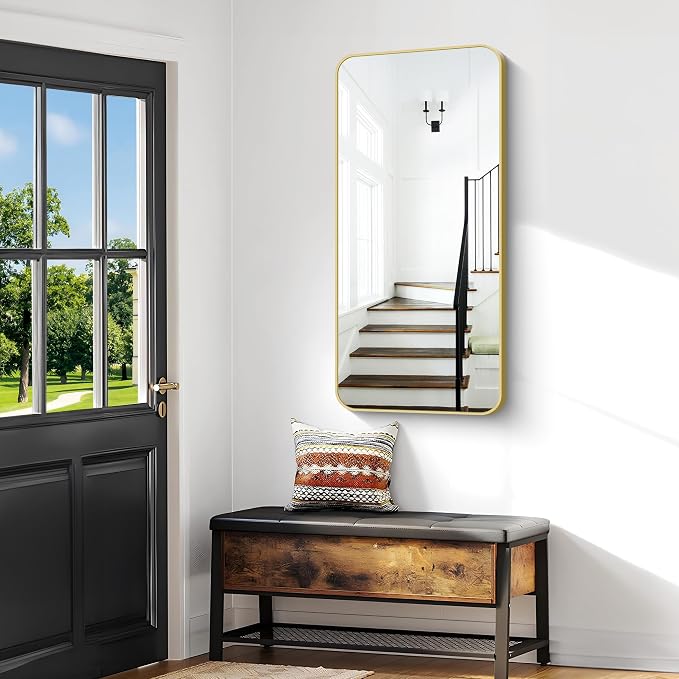 Gold Bathroom Mirror, 24x48 inch Wall Mirror - Image 8