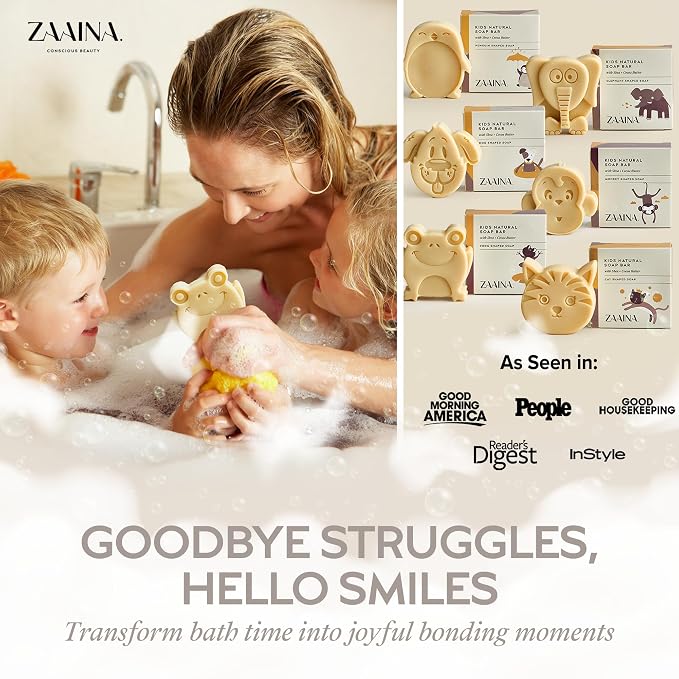 ZAAINA Kids Soap Bar – Christmas Stocking Stuffers, Unique Natural Animal - Image 2