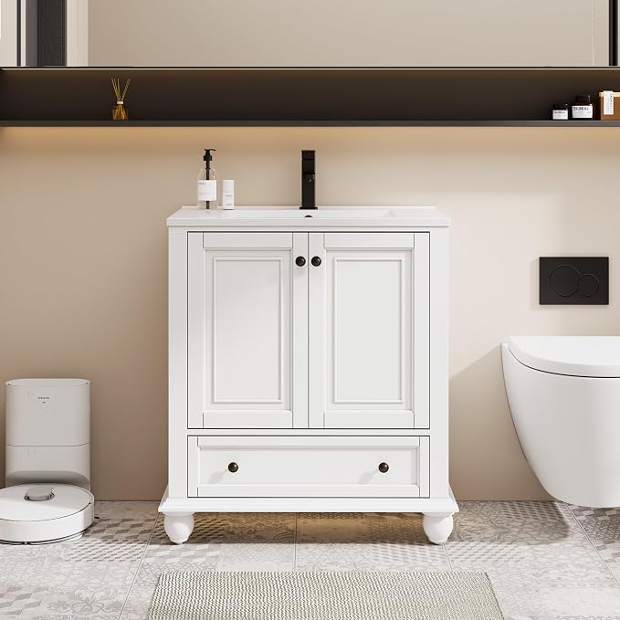 eclife 30" Bathroom Vanity Sink Combo Vintage Style by eclife