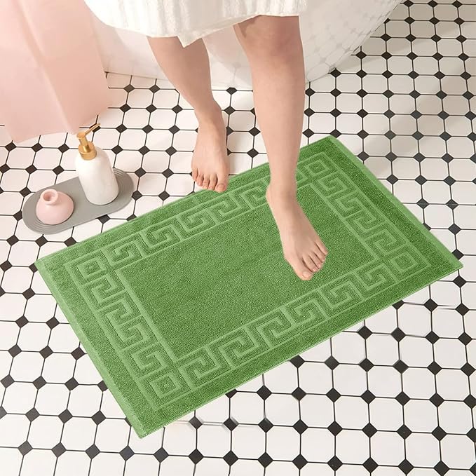 DAN RIVER Greek Cotton Bath Mats Set of 2 – Not a Bathroom Rug, Ultra Soft - Image 2