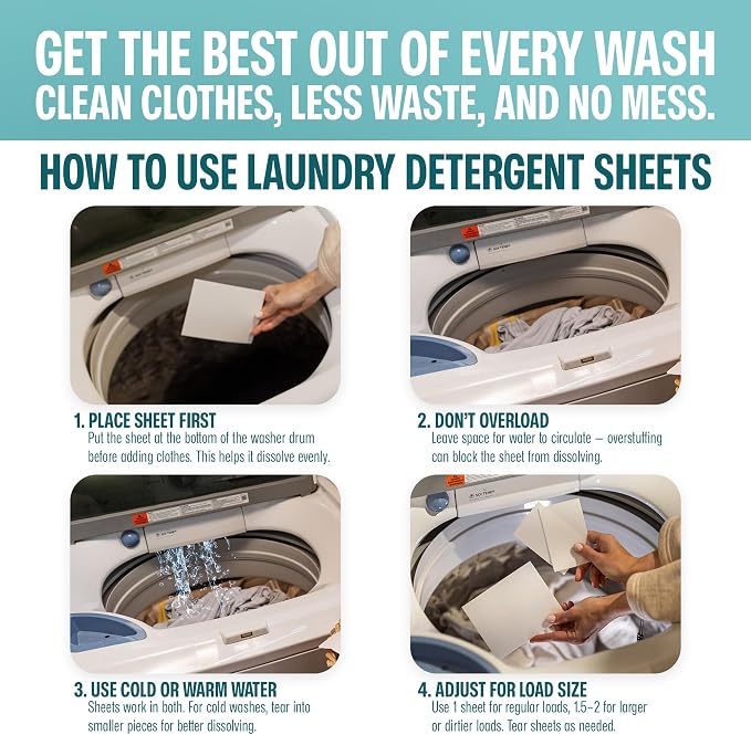 Sudstainables Laundry Detergent Sheets 200 Loads – Dissolvable Laundry Sheet - Image 6