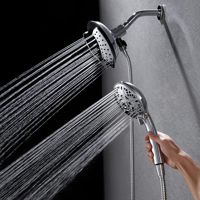 Shower Head with Handheld High Pressure: INAVAMZ Hand Held Shower Head & Rain - Image 2