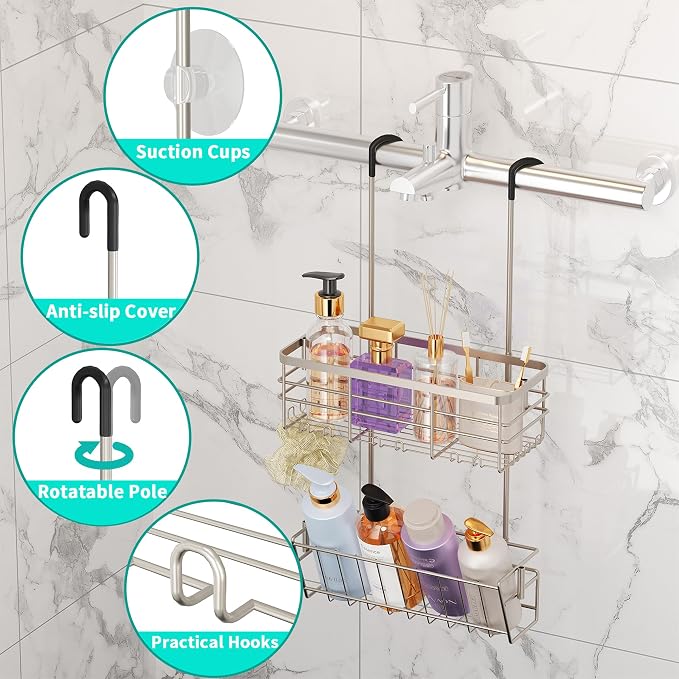 HapiRm Hanging Shower Caddy Organizer - Image 2