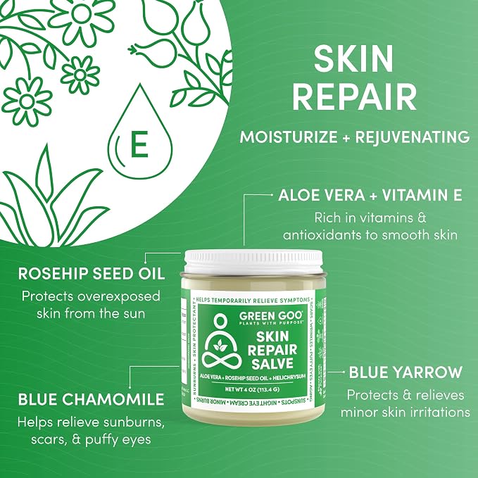 Green Goo Skin Repair Healing Salve, Natural Body & Face Moisturizer - Image 2
