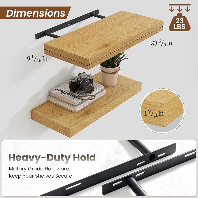Heimlove 24 inch Floating Shelves - Image 4