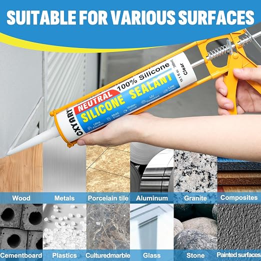 Silicone Caulk & Sealant Clear, 10 Pack - Image 6