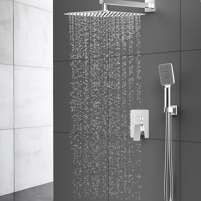 Shower System Modern Rain Brass Faucet Set - Image 2
