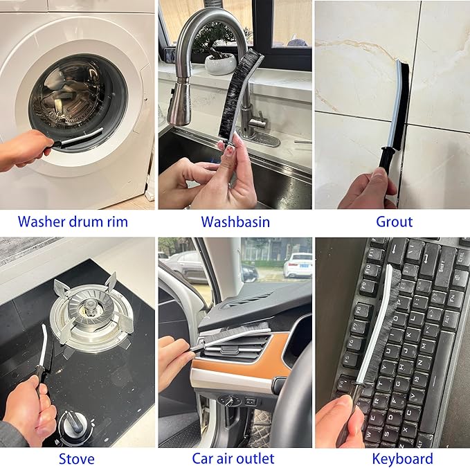 7 Pcs Hard Bristle Crevice Cleaning Brush Set - Image 3