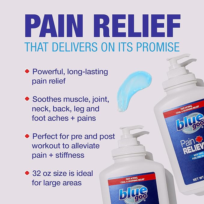 Blue Goo Pain Relieving Gel – for Back/Neck, Muscle/Stiff Joints Pain, - Image 5
