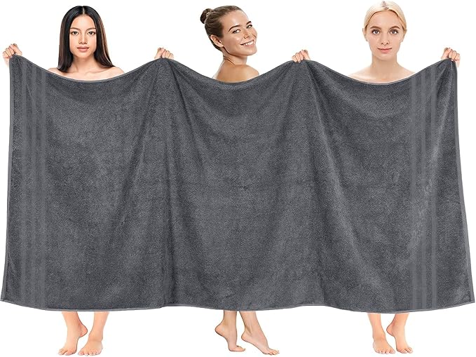 DAN RIVER 2 Pack Luxury Bath Sheets 35x70, 600 GSM, Soft & Quick Dry 100% Ring - Image 2