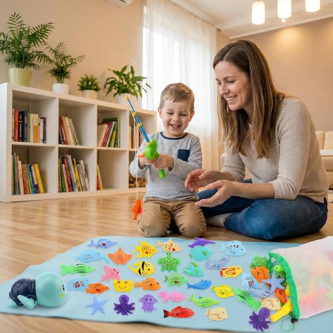 Magnetic Fishing Pool Toys Game, Water Table Bathtub Bath Toy - Image 2