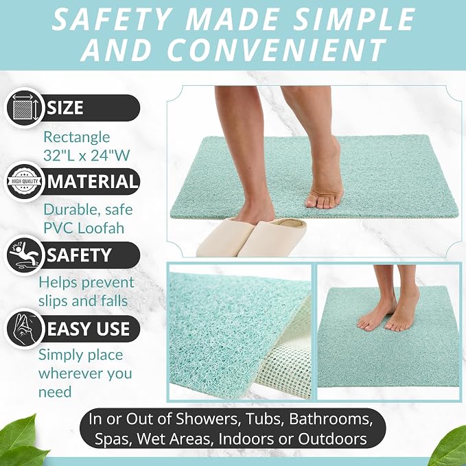 Enkosi Loofah Non-Slip Shower Mat - Image 3