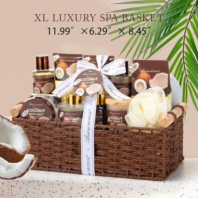 Spa Gift Basket for Women, Coconut Luxury Gift Set - Image 8